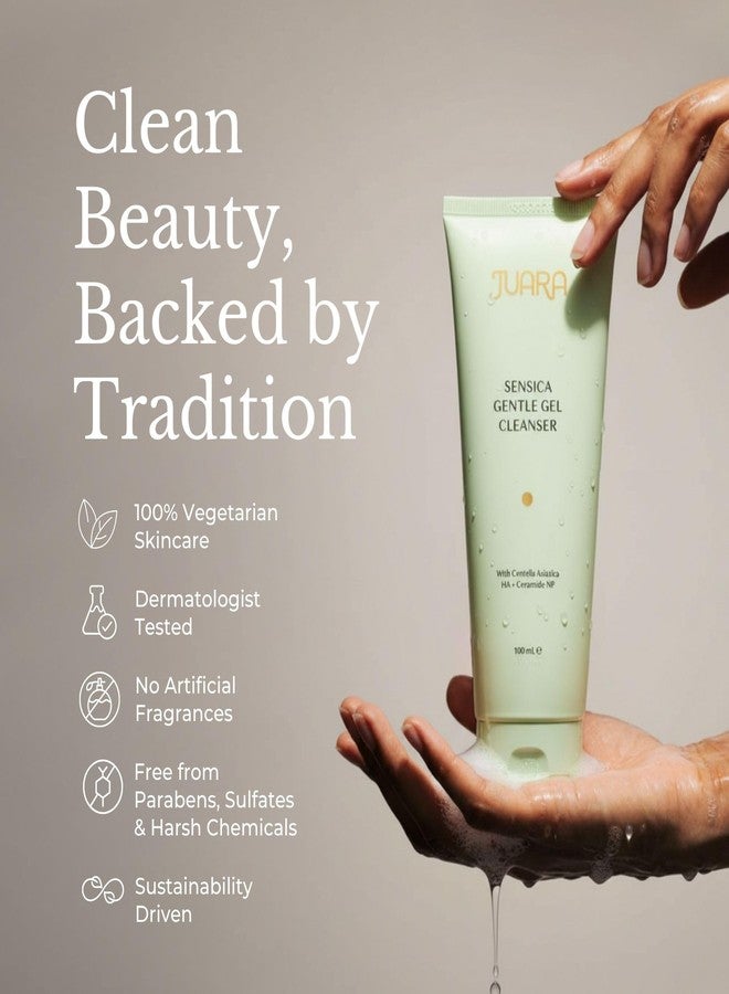 JUARA Sensica Gentle Gel Cleanser - Sulfate Free Face Wash for Sensitive Skin with Plant Extracts & MultiEx BSASM - Natural Daily Facial Cleanser, 3.3 oz - Image 5